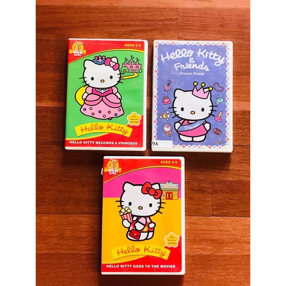 Hello Kitty DVD Lot of 3 Princess 14 Episodes - Picture 1 of 5